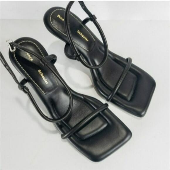Proenza Schouler Square Toe High Heel Sandals Black 38.5 - Picture 7 of 9